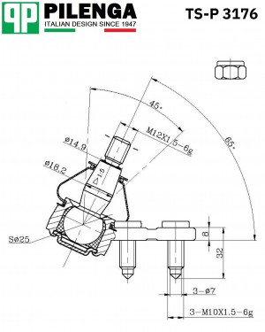 Шаровая опора левая POLO SEDAN, RAPID, FABIA TS-P3176 TSP3176 PILENGA