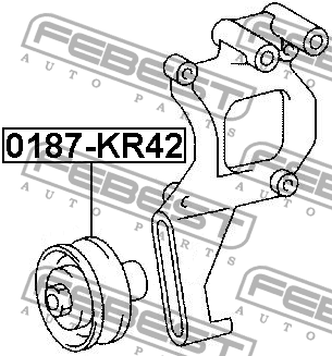 Ролик натяжной TOYOTA LAND CRUISER 100 0187-KR42 0187-KR42 FEBEST
