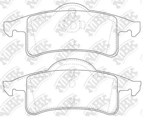Колодки тормозные JEEP Grand Cherokee (88-05) задние (4шт.) NIBK PN0425 NIBK