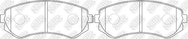 Колодки тормозные NISSAN Almera N15 (95-00),Patrol GR Y61 (97-) передние (4шт.)  PN2199 NIBK