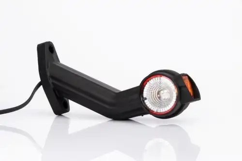 фонарь габаритный! прав. рожок LED, L=190мм, кр/ж/бел накл./изогн.с каб. 0.5м\Sc FT140FPLED FRISTOM