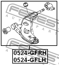 Рычаг подвески 0524-GFLH 0524-GFLH FEBEST
