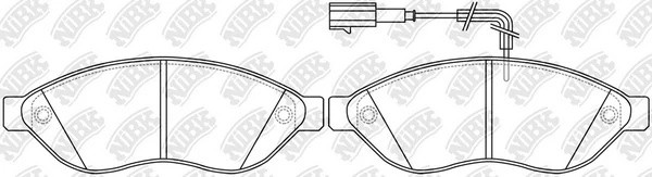 Колодки тормозные PEUGEOT Boxer CITROEN Jumper FIAT Ducato (06-) передние (4шт.) PN0474W NIBK