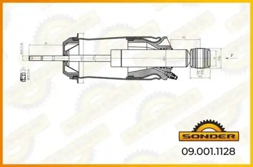Амортизатор кабины Scania PGRT series с пневмобалоном 090011128 SONDER