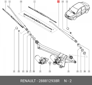 ПОВОДОК С/О ЛЕВЫЙ ИСПОЛЬЗОВАТЬ С 6001550 288812938R 288812938R RENAULT