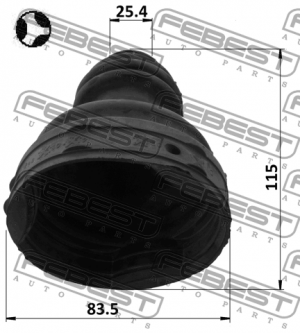 Пыльник ШРУСа внутренний RENAULT MEGANE III 2008-2016 2415-LAGIIIT 2415-LAGIIIT FEBEST