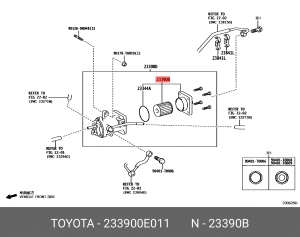 Фильтр топливный 23390-0E011 23390-0E011 TOYOTA