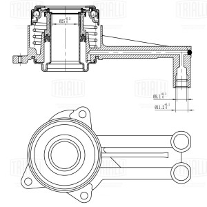Муфта выкл. сцеп. Ford Focus I (98-) 1.4i/1.6i/1.8i (КПП B5, IB5) (гидравл.) (CT CT 1004 TRIALLI