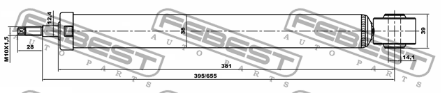 Амортизатор задний OPEL ASTRA J 10651967R 10651967R FEBEST