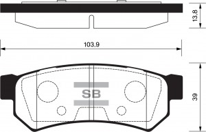 Колодки тормозные CHEVROLET LACETTI 07-/DAEWOO NUBIRA задние SP1257 SP1257 SANGSIN