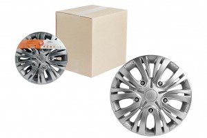 Колпаки колесные декоративные R15 серебро "AIRLINE" Лион(2 шт.) AWCC-15-01 AIRLINE