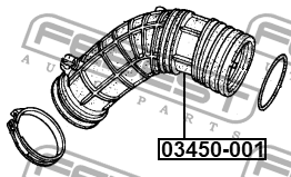 Патрубок возд фильтра HONDA ACCORD CL7 2003-2008 03450-001 03450-001 FEBEST