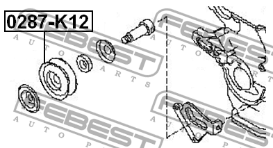 Ролик натяжной 0287-K12 0287-K12 FEBEST