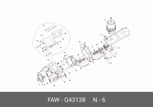 Шайба тормозного вала 3310 Q43138 FAW