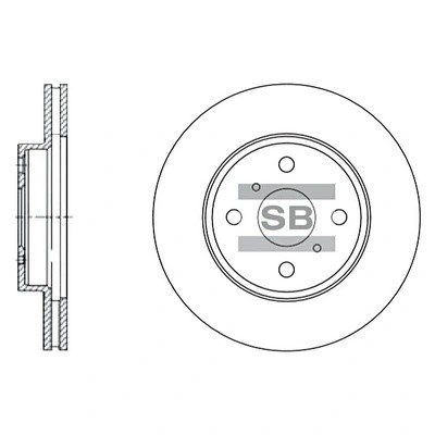 Диск тормозной передний TOYOTA YARIS (P9) 05- SD4003 SD4003 SANGSIN