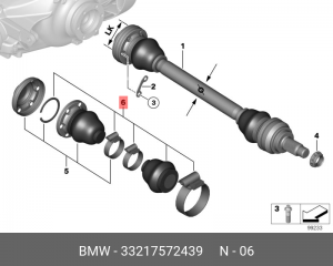 Пыльник ШРУСа BMW 3 (E46) наружного комплект OE 33 21 7 572 439 BMW