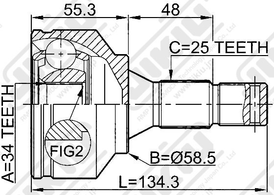 ШРУС JC42003 JC42003 JIKIU