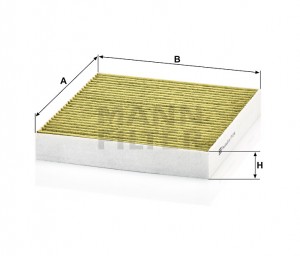 Фильтр салона MITSUBISHI LANCEROUTLANDER 07- угольный FreciousPlus FP2141 FP2141 MANN FILTER