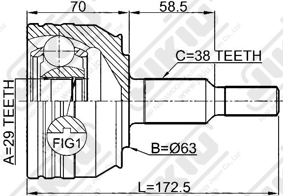 ШРУС JC33020 JC33020 JIKIU
