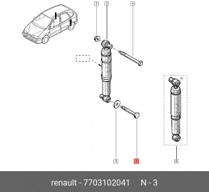 болт! М12\ Renault 7703102041 RENAULT
