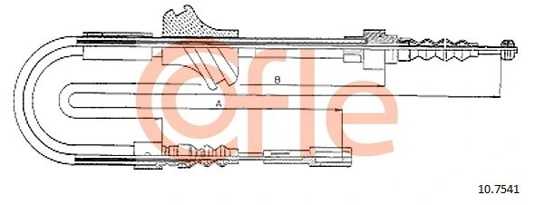 трос ручника л.\ Audi 80 Coupe <91disc 92107541 COFLE