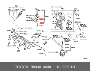 Кольцо резиновое (10013160/050919/0347051 ЯПОНИЯ) 90430-14008 TOYOTA