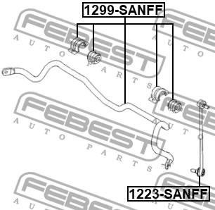 Тяга стабилизатора передняя HYUNDAI SANTA FE (DM) 2012- 1223-SANFF 1223-SANFF FEBEST