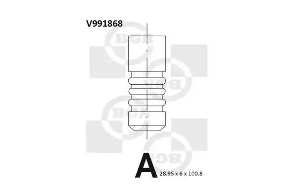клапан выпускной! 29x6x100.75\ Renault Clio 1.5DCi K9K 700/704 01> V991868 BG AUTOMOTIVE