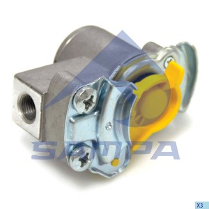 Головка соединительная тормозной системы прицепа М16х1.5мм (груз.авто,цвет желты 095.091 SAMPA