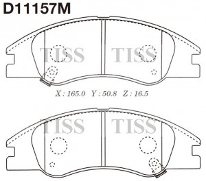 D11157M-01 1134 02 [581012FA10] !колодки дисковые п.\ KIA Cerato 1.5-2.0CRDi 04> D11157M MK KASHIYAMA