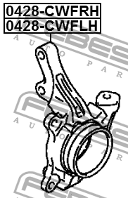 Кулак поворотный левый MITSUBISHI OUTLANDER CW# 2006-2012 0428-CWFLH 0428-CWFLH FEBEST