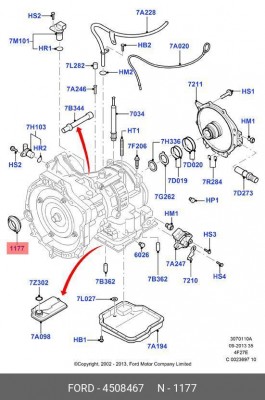 Сальник привода FORD Focus 2 (1.6/2.0) АКПП OE 4 508 467 FORD