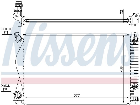 Радиатор охлаждения двигателя NISSENS 60237A NISSENS