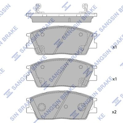 Колодки тормозные дисковые передние HYUNDAI VENUE (SEVERE DUTY) SP4372SD SP4372SD SANGSIN