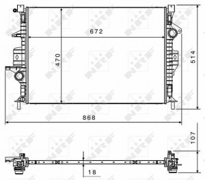 Радиатор двигателя (Al) VOLVO V40 2.0D 12- 58499 58499 NRF