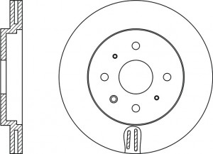 Диск тормозной PEUGEOT 107 (05-) CITROEN C1 (05-) передний (1 шт.) NIBK RN1214 NIBK