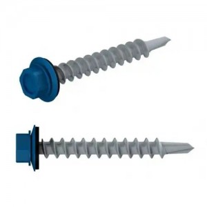 SMV1916855 Саморез кровельный 4.8х19 мм цинк, шайба с прокл., PT3, RAL 5005 (5 к SMV1916855 STARFIX