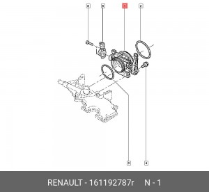 ДРОССЕЛЬНАЯ ЗАСЛОНКА 161192787R 161192787R RENAULT