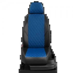 Авточехлы DAEWOO Nexia (08-) экокожа черно-синие ромб комплект AVTOLIDER DW050202EC05RBLU AVTO LIDER 1