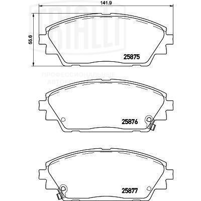 Колодки торм. Mazda 3 (13-)/CX-3 (15-) диск. перед. (PF 4264) PF 4264 TRIALLI