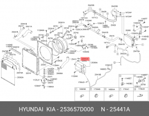 Крышка бачка расширительного HYUNDAI HD160,170 OE 253657D000 HYUNDAI KIA