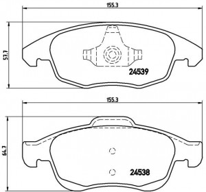 Колодки тормозные P61083 P61083 BREMBO