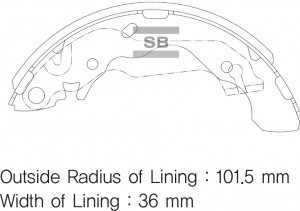 Колодки тормозные бар. HYUNDAI COUPE 1.6/2.0 96-02/LANTRA 1.5-2.0 90- (203x39) S SA062 SANGSIN