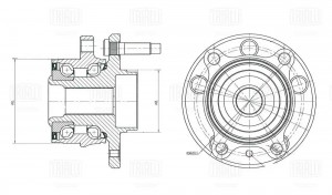Ступица Ford Explorer (10-) (перед./задн. в сборе с подшип.) (MR 1030) MR1030 TRIALLI
