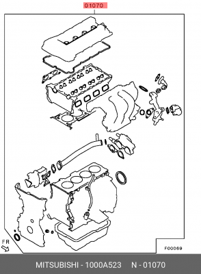 к-кт прокладок двигателя CW5W 4B12!\Mitsubishi RVR 1000A523 MITSUBISHI
