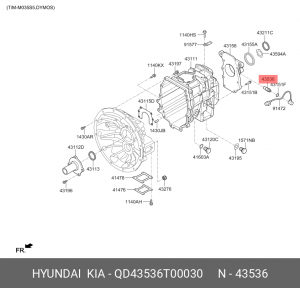 Датчик скорости HYUNDAI HD78,UniverseSpace OE QD43536T00030 HYUNDAI KIA