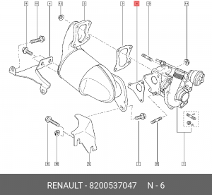 кольцо уплотнительное турбины выхлопных газов!\Renault Kangoo 8200537047 RENAULT