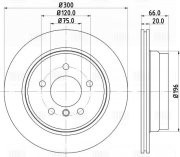 Диск торм. BMW X1 (E84) (09-)/1 (E81) (04-)/3 (E90) (05-) зад. d=300 (окраш.) (D DF261003 TRIALLI
