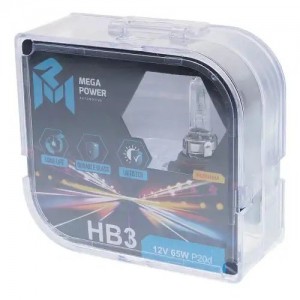 Лампа 12V HB3 65W P20d бокс (2шт.) Long Life MEGAPOWER 37033039 MEGA POWER