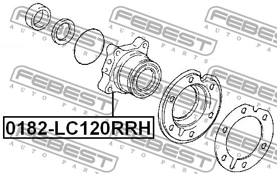 Ступица в сборе задн правая TOYOTA LAND CRUISER PRADO 120 0182-LC120RRH 0182-LC120RRH FEBEST